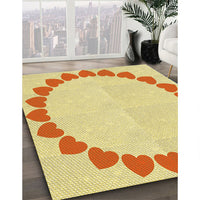 Patterned Orange Rug, pat1414yw