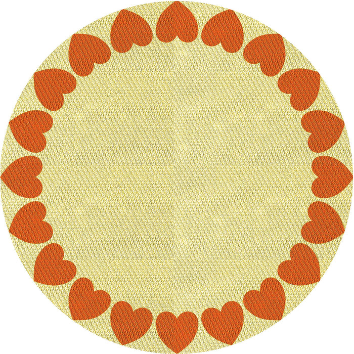 Square Machine Washable Transitional Orange Rug in a Living Room, wshpat1414yw