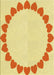 Patterned Orange Rug, pat1414yw