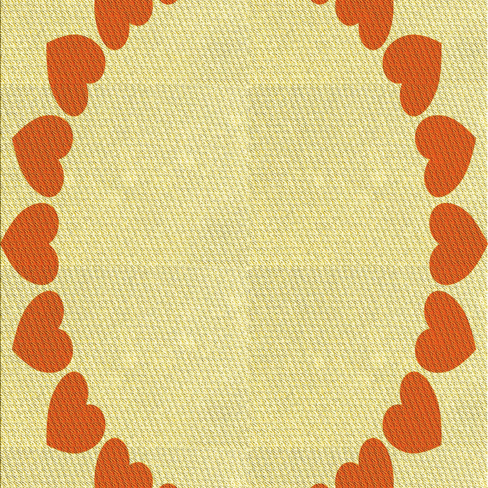 Patterned Orange Rug, pat1414yw