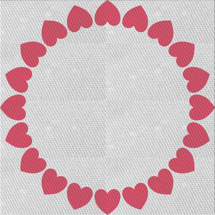 Square Patterned Tulip Pink Novelty Rug, pat1414