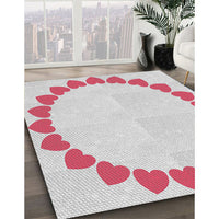 Patterned Tulip Pink Novelty Rug, pat1414