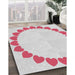 Patterned Tulip Pink Novelty Rug in Family Room, pat1414