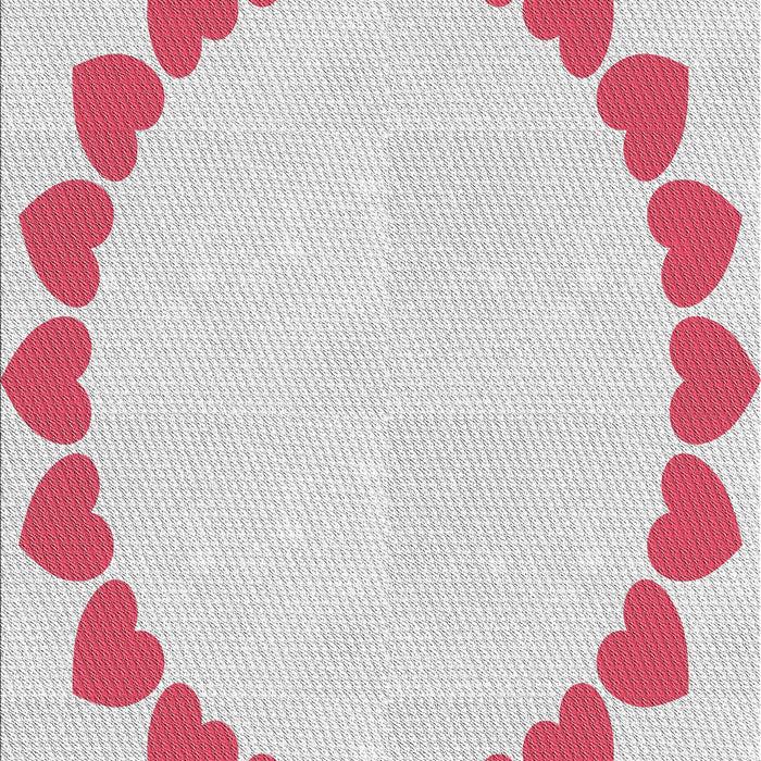 Patterned Tulip Pink Novelty Rug, pat1414