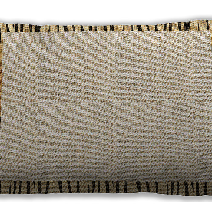 Patterned Rectangular Golden Blonde Gold Lumbar Throw Pillow, 13 inch by 19 inch, lbpat1415brn