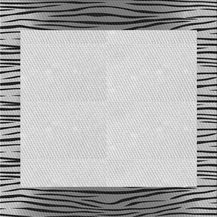 Round Patterned Platinum Gray Rug, pat1415gry