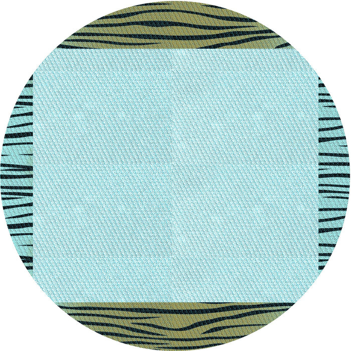 Square Machine Washable Transitional Green Rug in a Living Room, wshpat1415lblu