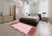 Patterned Light Red Pink Rug in a Bedroom, pat1415rd