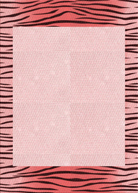 Machine Washable Transitional Light Red Pink Rug, wshpat1415rd