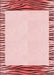 Machine Washable Transitional Light Red Pink Rug, wshpat1415rd