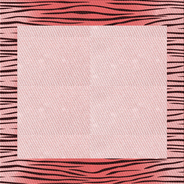 Round Patterned Light Red Pink Rug, pat1415rd