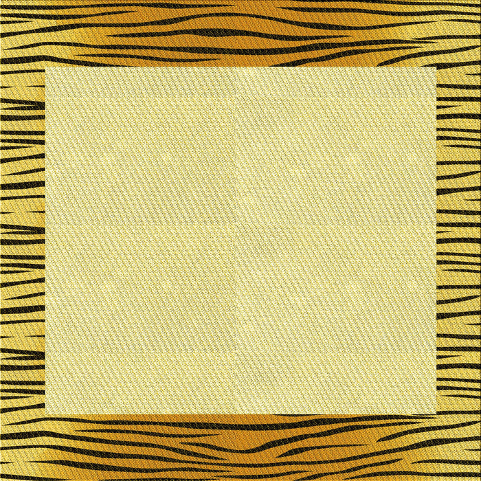 Round Patterned Dark Golden Brown Rug, pat1415yw