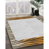 Patterned Brown Novelty Rug, pat1415