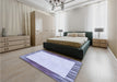 Patterned Blue Rug in a Bedroom, pat1416blu