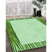 Machine Washable Transitional Green Rug in a Family Room, wshpat1416grn