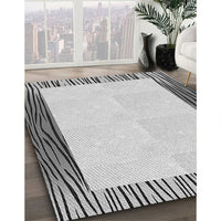 Patterned Platinum Gray Rug, pat1416gry