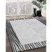 Machine Washable Transitional Platinum Gray Rug in a Family Room, wshpat1416gry