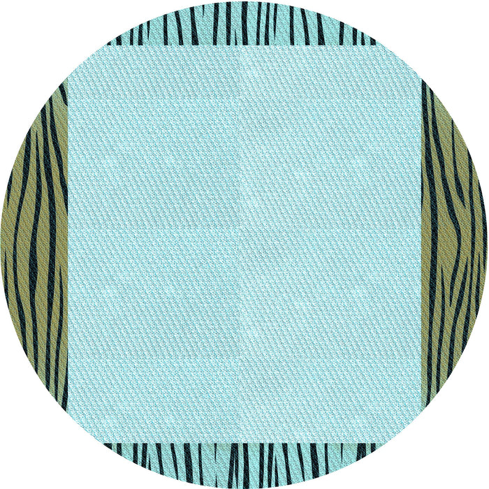 Square Patterned Sea Green Rug, pat1416lblu