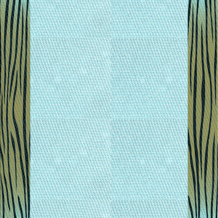 Patterned Sea Green Rug, pat1416lblu