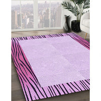 Patterned Orchid Purple Rug, pat1416pur