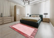 Patterned Light Red Pink Rug in a Bedroom, pat1416rd