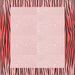 Round Patterned Light Red Pink Rug, pat1416rd