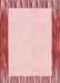 Patterned Light Red Pink Rug, pat1416rd