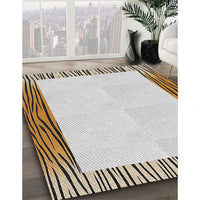 Patterned Brown Novelty Rug, pat1416