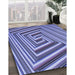 Machine Washable Transitional Deep Periwinkle Purple Rug in a Family Room, wshpat1417blu