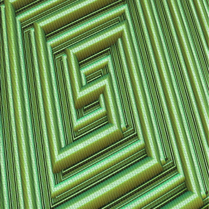 Machine Washable Transitional Green Rug, wshpat1417grn