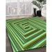 Machine Washable Transitional Green Rug in a Family Room, wshpat1417grn