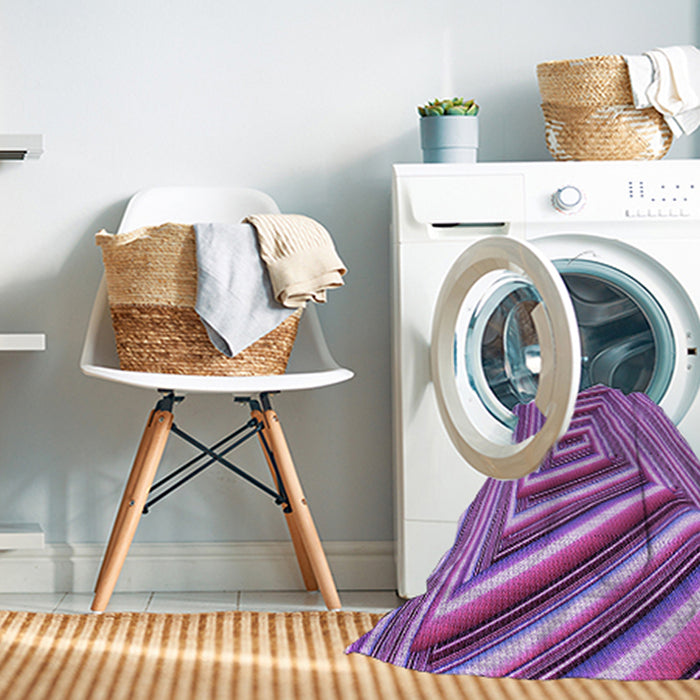 Machine Washable Transitional Violet Purple Rug in a Washing Machine, wshpat1417pur