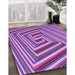 Machine Washable Transitional Violet Purple Rug in a Family Room, wshpat1417pur