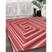 Machine Washable Transitional Red Rug in a Family Room, wshpat1417rd