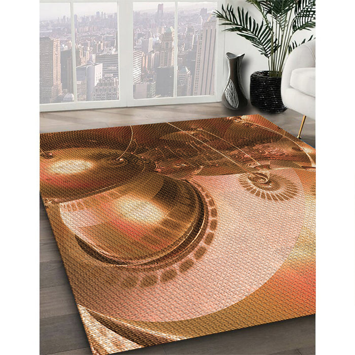 Machine Washable Transitional Tomato Red Rug in a Family Room, wshpat1418org