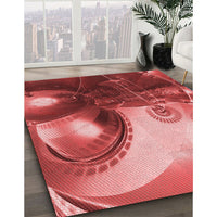 Patterned Red Rug, pat1418rd