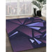 Patterned Deep Periwinkle Purple Rug in Family Room, pat1419blu