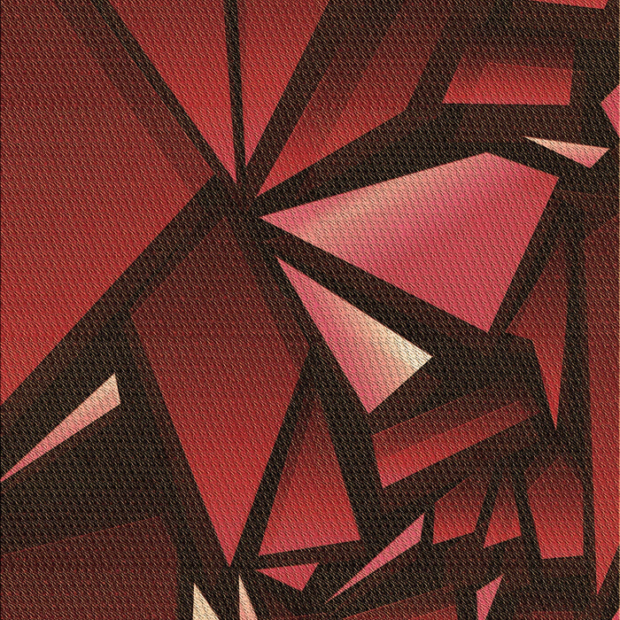 Patterned Dark Red Rug, pat1419brn