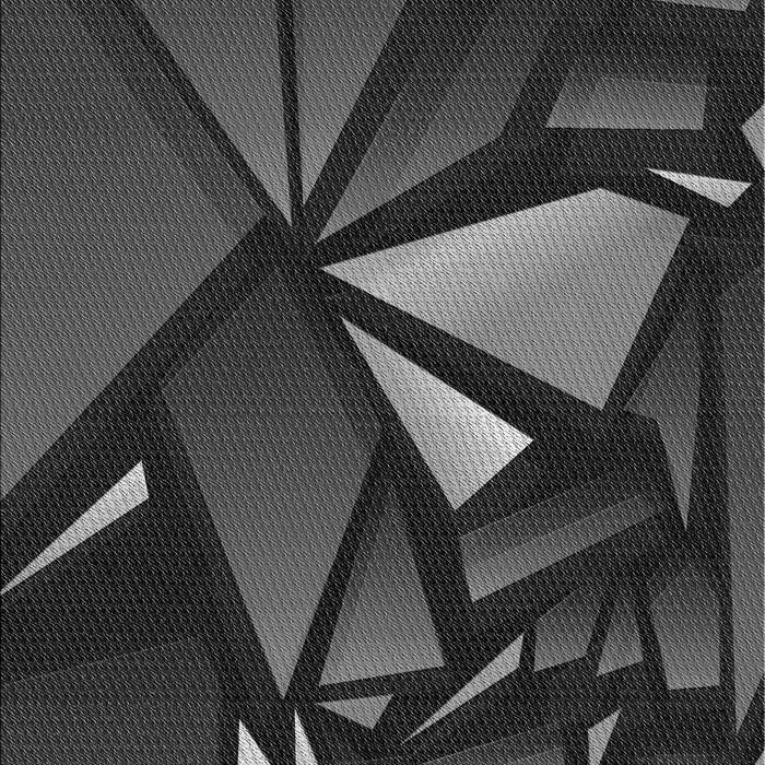 Patterned Midnight Gray Rug, pat1419gry