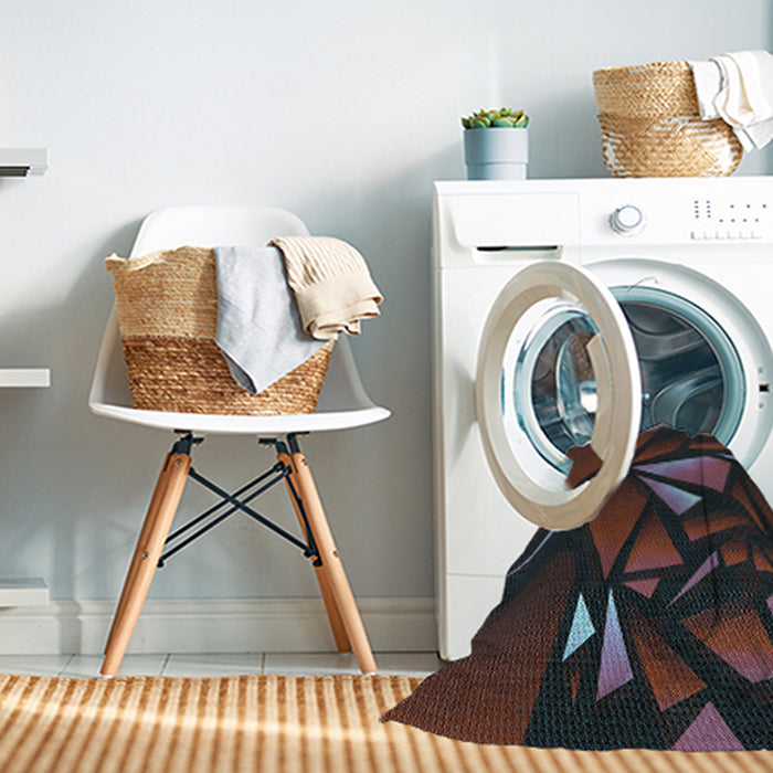 Machine Washable Transitional Carbon Gray Rug in a Washing Machine, wshpat1419lblu