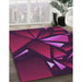 Machine Washable Transitional Dark Magenta Purple Rug in a Family Room, wshpat1419pur