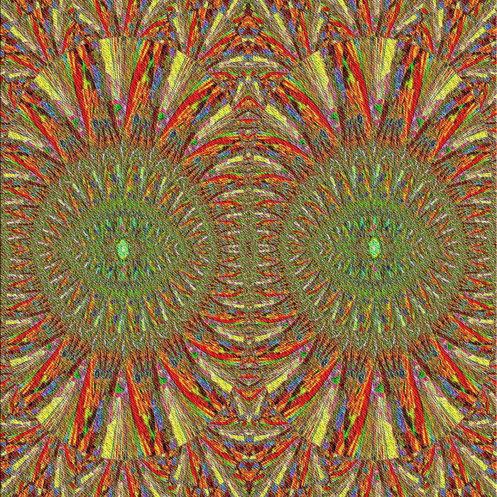 Patterned Copper Green Modern Rug, pat141