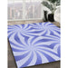 Patterned Light Slate Blue Rug in Family Room, pat142blu