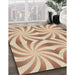 Machine Washable Transitional Deep Peach Orange Rug in a Family Room, wshpat142brn