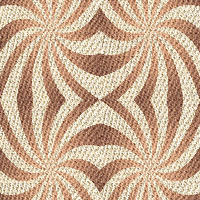 Machine Washable Transitional Deep Peach Orange Rug, wshpat142brn