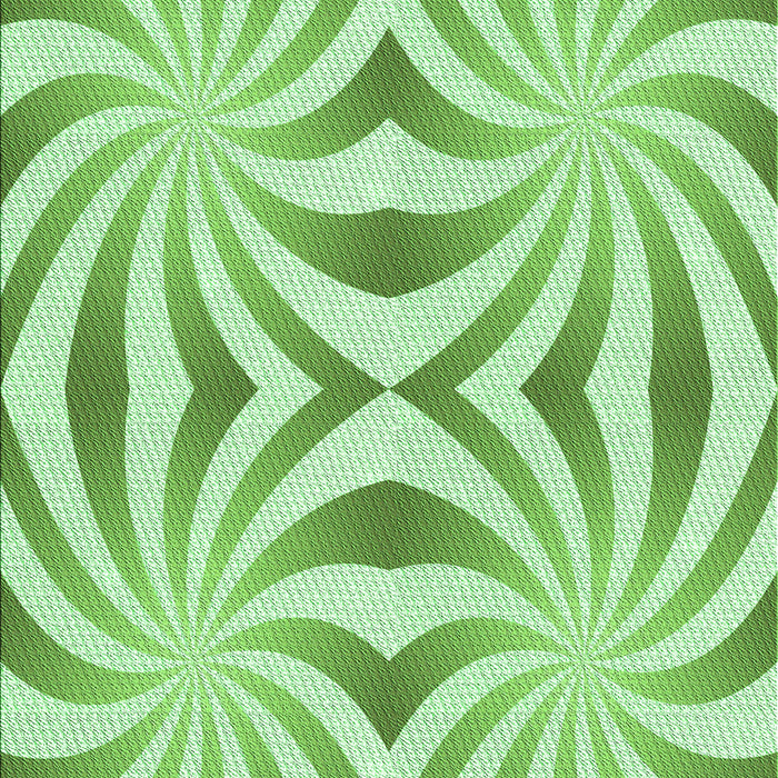 Machine Washable Transitional Light Green Rug, wshpat142grn