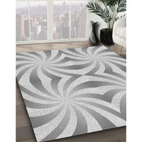 Patterned Gunmetal Gray Rug, pat142gry