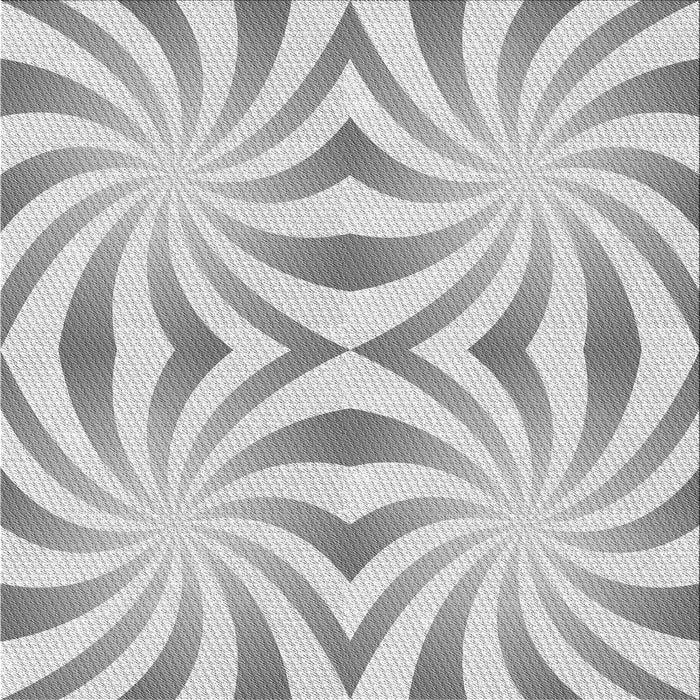 Round Machine Washable Transitional Gunmetal Gray Rug, wshpat142gry