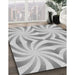 Patterned Gunmetal Gray Rug in Family Room, pat142gry