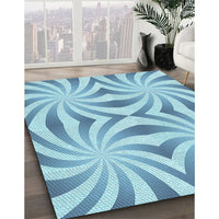 Patterned Blue Rug, pat142lblu